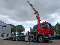 MAN TGS 35.360 8x2 - Fassi 23TM Kraan, Machine transporter, Oprijwagen, afsleepwagen 6.2T. lier TT 4849-A