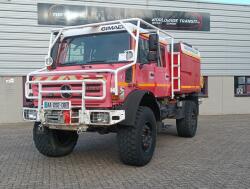 Unimog U 5000 Mercedes Benz -4x4 - (type 437.4) 4000 ltr -Lier, Winch -Feuerwehr Doppelkabine,Uberrollkafig - Cimaex TT 4887