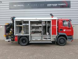 DAF 55.230 TI HIAB 8.7 TM Kraan, Crane, Kran -Brandweerwagen, Firetruck, Feuerwehr -Aggregaat, Generator TT 4922-A