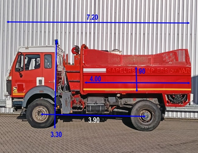 Mercedes-Benz 1824 4x4 -6.000 ltr tank, 450 Foam - V6 - SK Cabine - Brandweer - Expeditie, Camper TT 4660