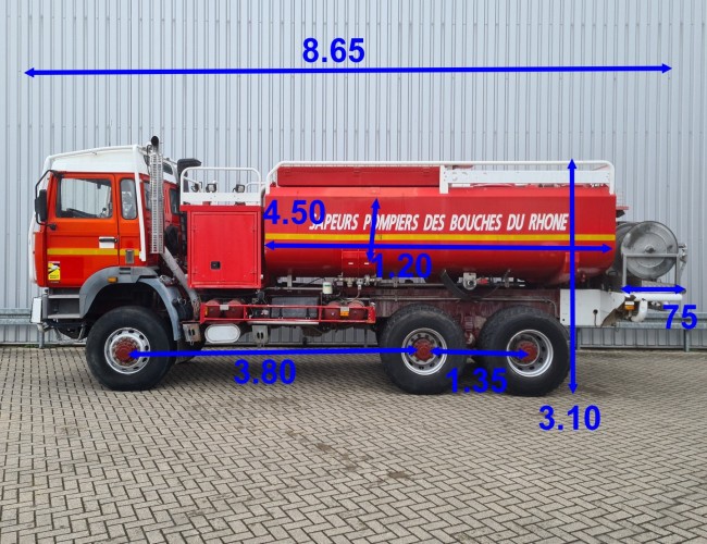 Renault G340 6x6- 8.500 ltr  - 700 ltr Foam - Brandweer, Feuerwehr, Fire TT 4707