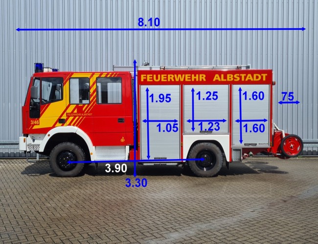 Iveco 135 E24 Euro Fire 4x4 -1600 ltr -Brandweer, Feuerwehr, Fire brigade - Expeditie, Camper, DOKA TT 4723