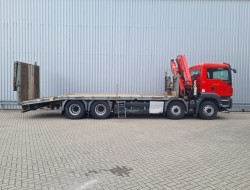 MAN TGS 35.360 8x2 - 23 TM Kraan, Machine transporter, Oprijwagen, afsleepwagen 6,2 T. lier TT 4725