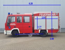 Iveco EUROCARGO 75 E 14 Eurofire 600 ltr - Brandweer, Feuerwehr, Fire truck - Crewcab, Doppelcabine TT 4726