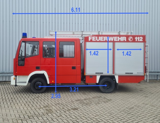 Iveco Eurocargo 75E14 600 ltr watertank - Feuerwehr, Fire truck - Crewcab, Doppelcabine TT 4730