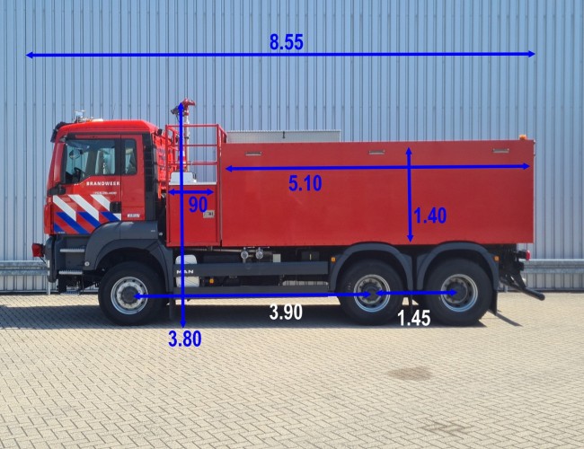 MAN TGS 26.400 6x6 - 14.000 ltr, Fire - Water cannon TT 4736