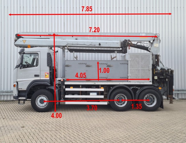 Volvo FM 420 6x6 - 26,50 mtr Terex Dakwerkerskraan, Dachdeckerkran, Roofer's crane TT 4760