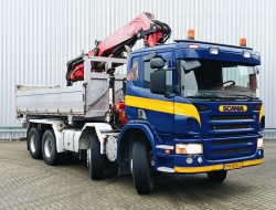 Scania P 420 8x4 - 29TM Kraan, 3 pedalen - Kipper, Retarder TT 4763