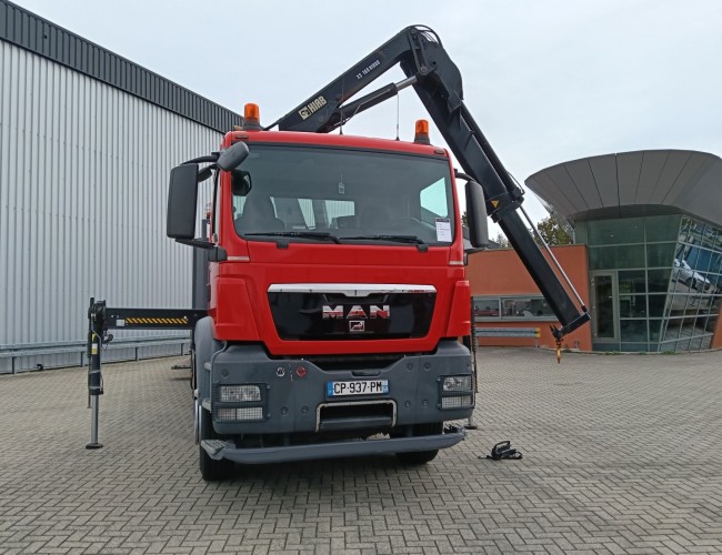 MAN TGS 35.360 8x2 - 16 TM Kraan, Machine transporter, Oprijwagen, afsleepwagen 6,2 T. lier TT 4765