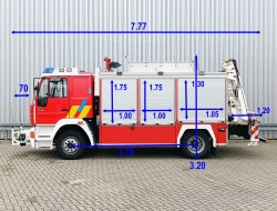 MAN 14.284 Effer 6,5 TM Kraan, Brandweer, Fire, Feuerwehr, Materiaalwagen, Aggregaat TT 4772