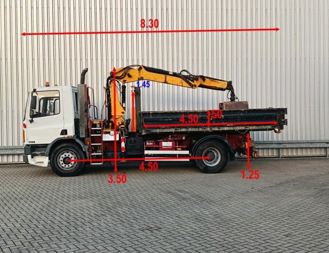 DAF FA CF75.240 ATI 10TM Kraan, Crane, Kran, Grue - Haakarm, Hooklift, Abrolkipper TT 4780