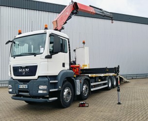 MAN TGS 35.360 8x2 - 24 TM Kraan, Machine transporter, Oprijwagen, afsleepwagen 5,4 T. lier TT 4781