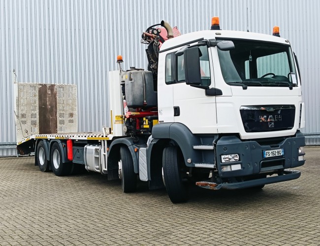 MAN TGS 35.360 8x2 - 24 TM Crane, Machine transporter, Loading ramp, towing truck 5,4 T. winch TT 4781