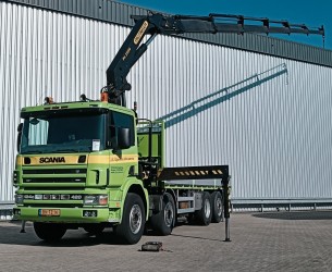 Scania 124 G 420 8x2 - Palfinger 27 TM Kraan, Crane, Grue, Kran - Retarder - Airco TT 4823