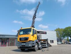MAN TGS 35.360 8x2 - Hiab 16 TM Kraan, Machine transporter, Oprijwagen, afsleepwagen 6,27 T. lier TT 4832