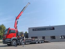 MAN TGS 35.360 8x2 - Fassi 23TM Kraan, Machine transporter, Oprijwagen, afsleepwagen 6.2T. lier TT 4842