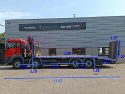 MAN TGS 35.360 8x2 - Fassi 23TM Kraan, Machine transporter, Oprijwagen, afsleepwagen 6.2T. lier TT 4842