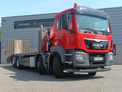 MAN TGS 35.360 8x2 - Fassi 23TM Kraan, Machine transporter, Oprijwagen, afsleepwagen 6.2T. lier TT 4842