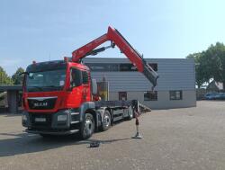 MAN TGS 35.360 8x2 - Fassi 23TM Kraan, Machine transporter, Oprijwagen, afsleepwagen 6.2T. lier TT 4842