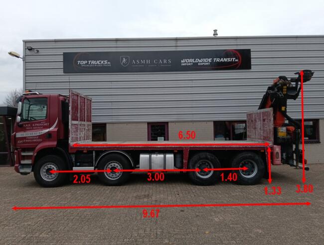 DAF CF 510 FAD 8x4 - Palfinger 16TM Kraan, Nieuwe motor!! -Retarder -Hubreduction -Airco TT 4881