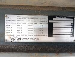 Pacton T3 003 Kennis 14TM Kraan -3 assige steentrailer, Boomtrailer -2 assen gestuurd, Steunpoten TT 4906