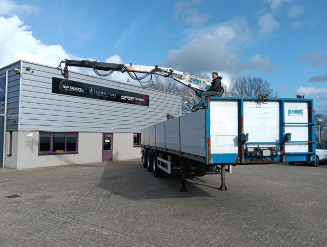 Pacton T3 003 Kennis 14TM Kraan -3 assige steentrailer, Boomtrailer -2 assen gestuurd, Steunpoten TT 4906