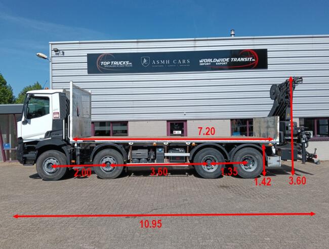 Renault C430 8x4 - HIAB 22TM Kraan, Kran, Crane -Climate Control -Remote Control TT 4917