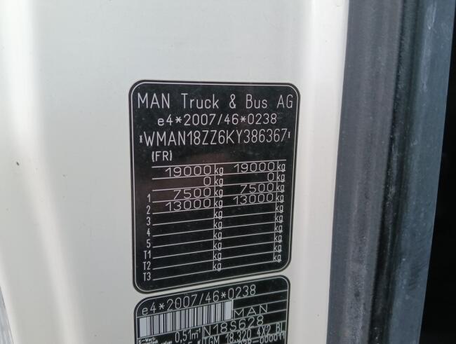 MAN TGM 18.320 DHollandia laadklep, Loadlift, Ladebordwand 3.000 kg -Airco - insteek 260 cm TT 4928