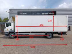 MAN TGM 18.320 DHollandia laadklep, Loadlift, Ladebordwand 3.000 kg -Airco - insteek 260 cm TT 4928