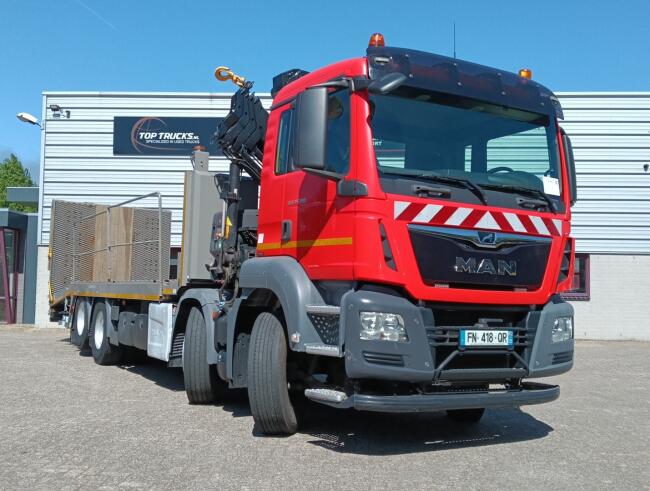 MAN TGS 35.360 8x2 - Hiab 22TM Kraan, Machine transporter, Oprijwagen, afsleepwagen 6.7T. lier TT 4933