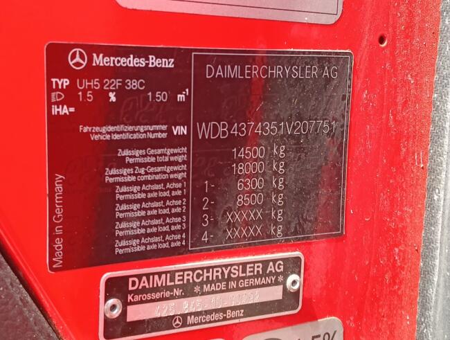 Mercedes-Benz Unimog U 5000 4x4 - (type 437.4) 4000 ltr -Lier, Winch -Feuerwehr Doppelkabine,Uberrollkafig - Camiva - Expeditievoertuig, Camper TT 4949