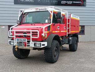 Mercedes-Benz Unimog U 5000 4x4 - (type 437.4) 3.900 ltr - Hydraulische Lier, Winch -Feuerwehr Doppelkabine,Uberrollkafig TT 4950