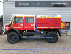 Mercedes-Benz Unimog U 5000 4x4 - (type 437.4) 3.900 ltr - Hydraulische Lier, Winch -Feuerwehr Doppelkabine,Uberrollkafig TT 4950