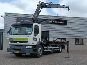 Renault Midlum 220 DCI Hiab 16 TM Kraan, Crane, Kran -Nieuwe APK, TUV -Handgeschakeld, Manuel TT 4966-A