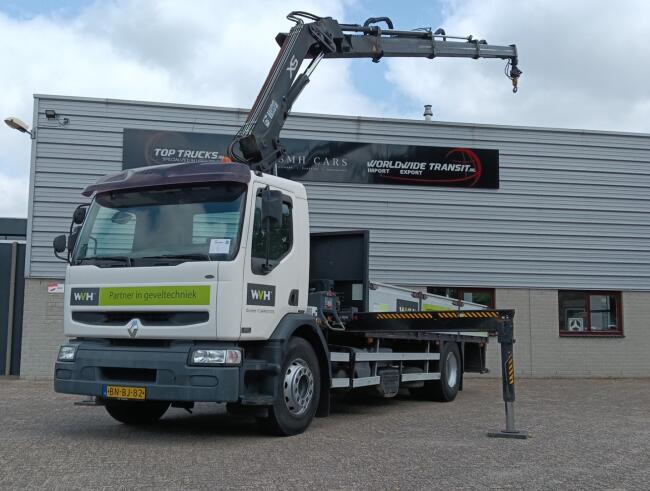 Renault Midlum 220 DCI Hiab 16 TM Kraan, Crane, Kran -Nieuwe APK, TUV -Handgeschakeld, Manuel TT 4966-A