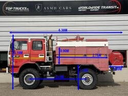 Renault M 210 Midliner 4x4 - Brandweer - Feuerwehr -Fire brigade - 3.500 ltr watertank - 100 ltr schuimtank - Expeditie - Camper - Telma Brake - Rolbeugel TT 4994