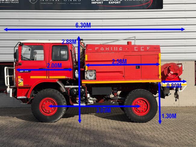Renault M 210 Midliner 4x4 4x4 - 3.500 ltr watertank -Trekhaak 3500kg - Lier - Brandweer, Feuerwehr, Fire brigade TT 5003