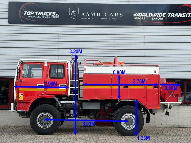 Renault M 210 Midliner 4x4 4x4 - 3.500 ltr watertank -Telma Brake - Rolbeugel -Brandweer -Feuerwehr -Fire brigade - Expeditie - Camper TT 5006